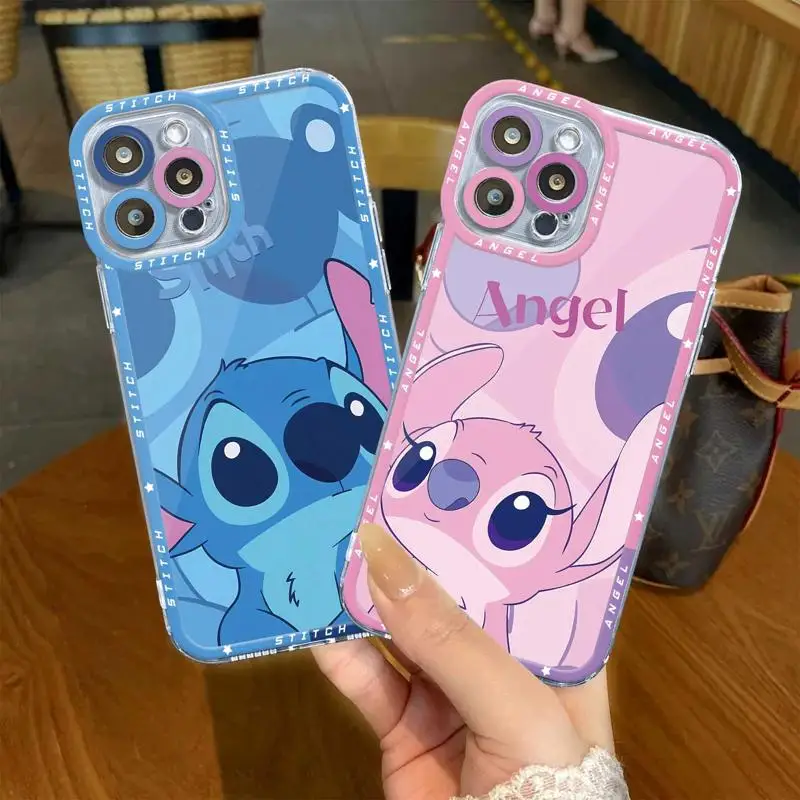 Прозрачный чехол для Xiaomi Redmi Note 11 8 9 8T 1 1T 10 Pro 9S 10S 11S Обложка Mi 9A 9C 10A розовый Ститч