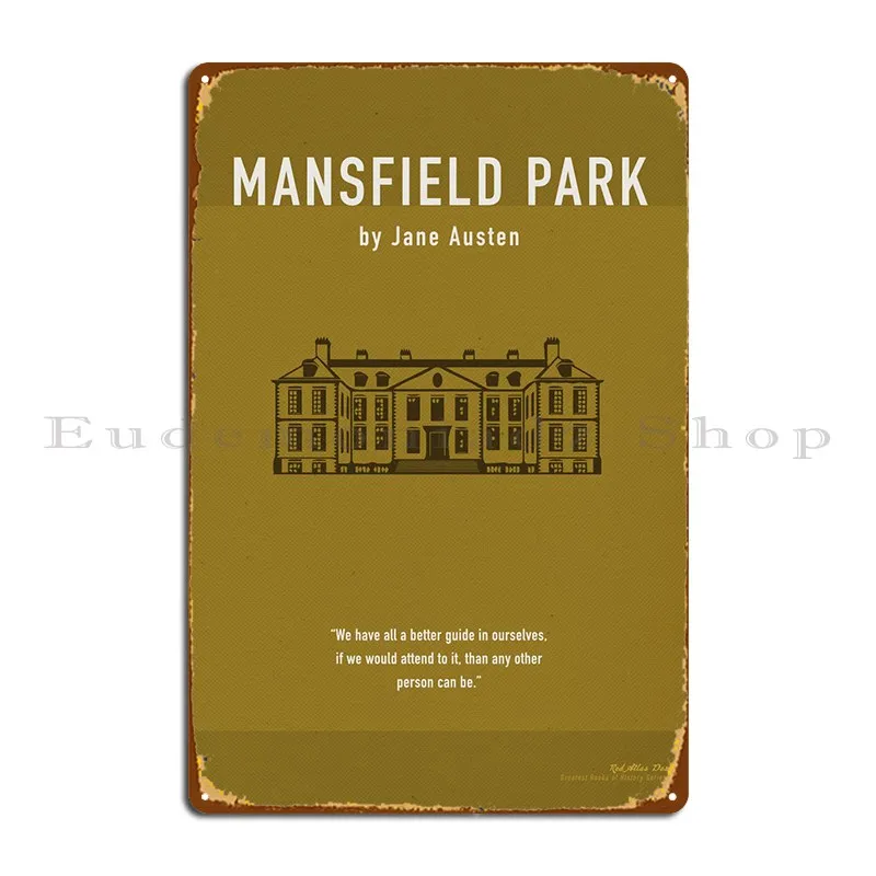 

Mansfield Park от Austen, металлическая табличка, плакаты, печать, пещера, Клубная стена, фотоплакат