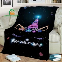 cartoon unicorn soft throw blanket bedding flannel living roombedroom warm blanket for kids adults elderly 5 sizes