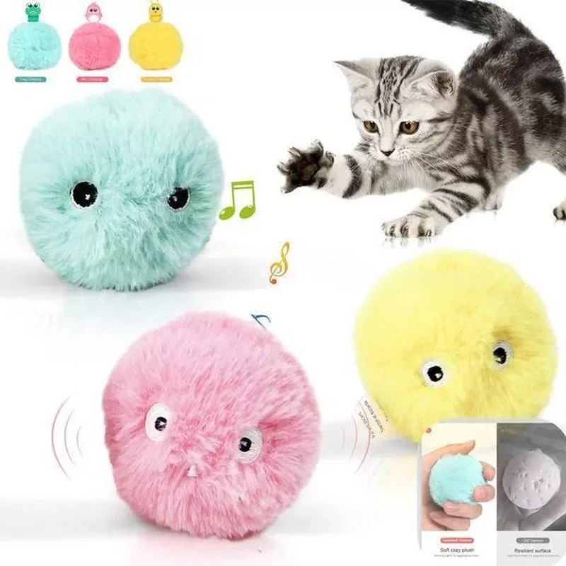 

2022New Catnip Interactive Squeak Toys Cat Toy Ball Frog Cricket Bird Sounding Toy Tease Kitten Playing Training Cat Supplies Jo