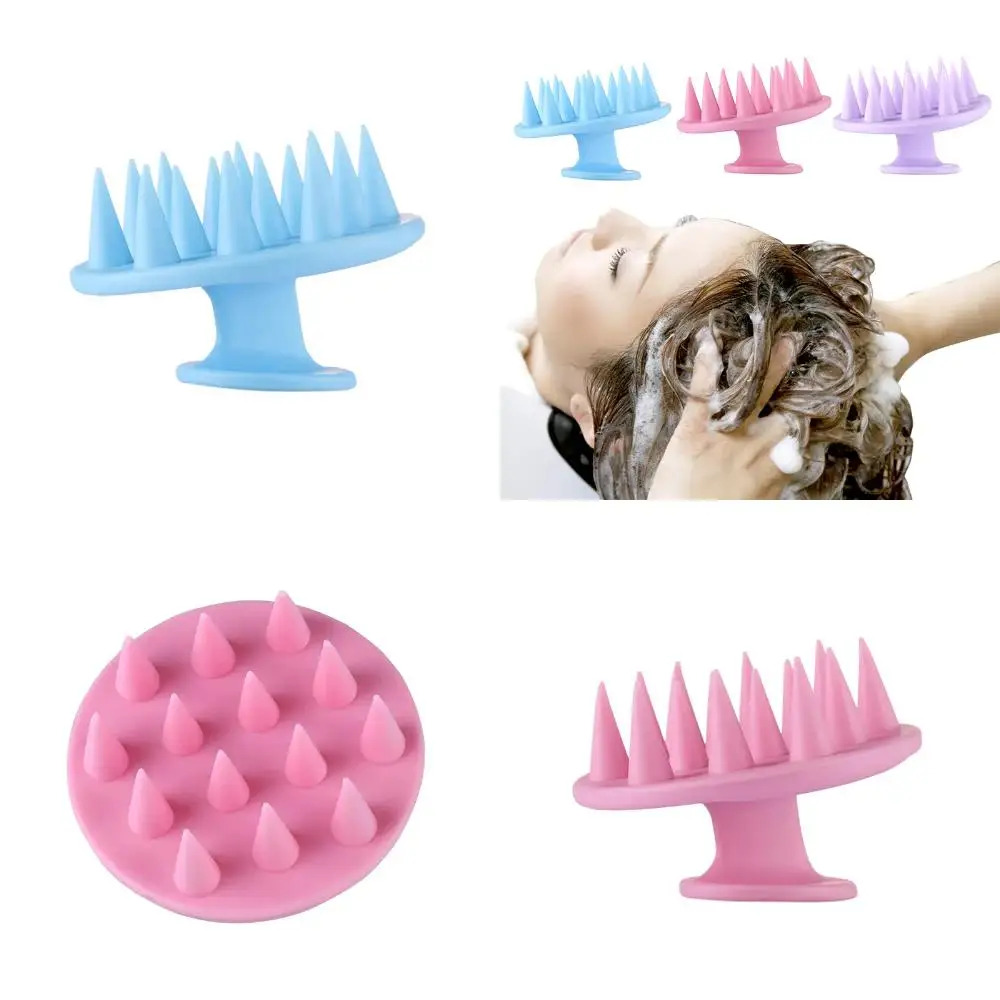 Мягкая силиконовая щетка-массажер для шампуня кожи головы - Нежный массаж волос