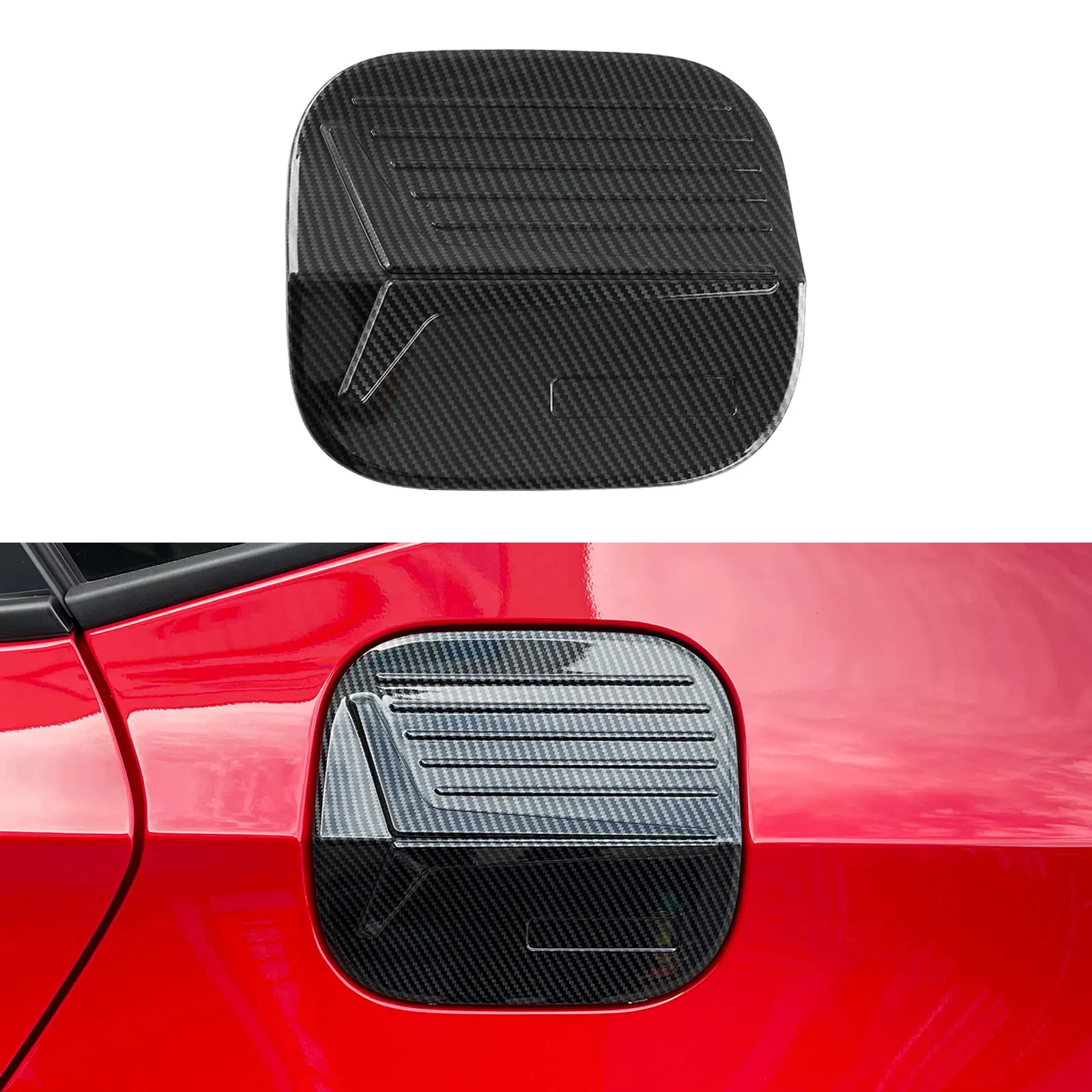 Accessories For Honda Civic 11th Gen 2022 2023 Fuel Gas Tank Cover Cap Moulding Trim Carbon Fiber 1PCS