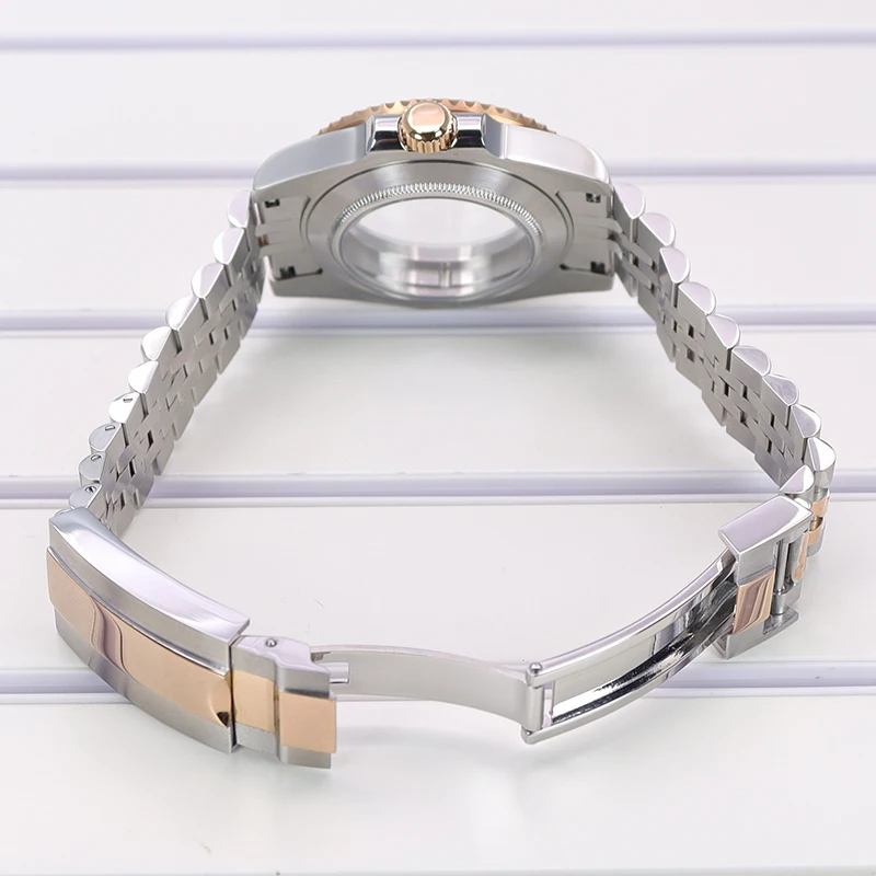 Корпус часов Feiyashi 40 мм сапфировое стекло розовый безель для Seiko NH35 NH34 NH36/34 Miyota 8215 ETA