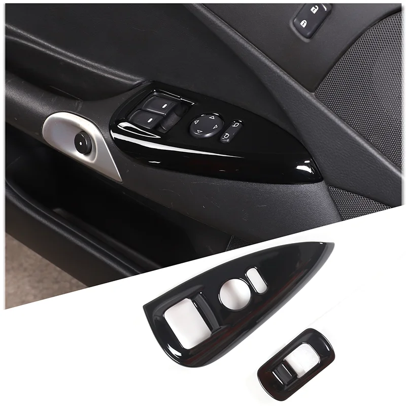 

For Chevrolet Corvette C6 2005-2013 ABS Glass Lifting Frame Decorative Sticker Car Interior Modification Accessories