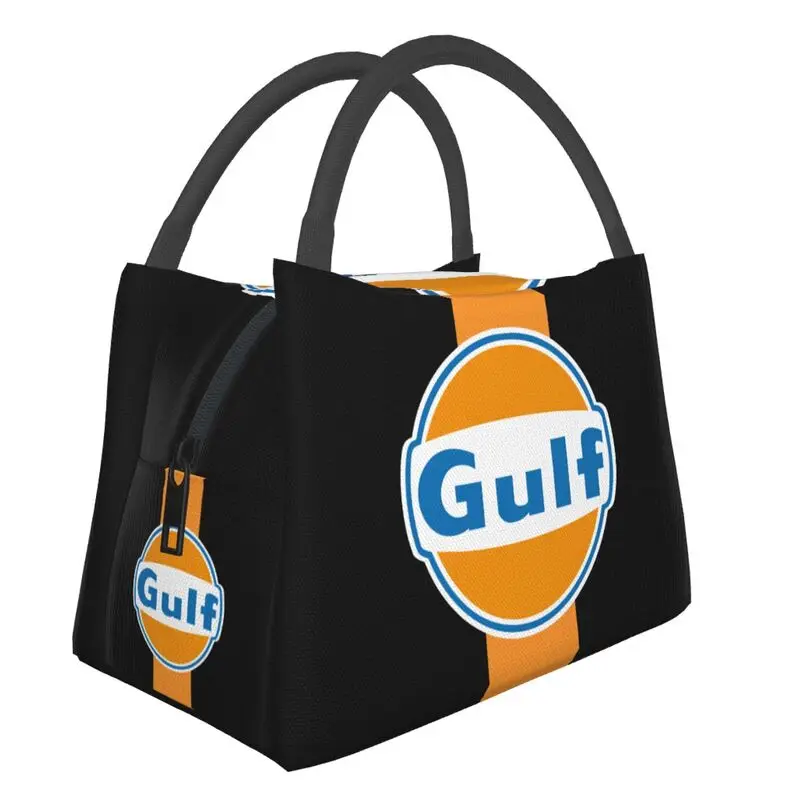 

Gulf Stripe Insulated Lunch Tote Bag for Women Logo Portable Cooler Thermal Bento Box Hospital Office Thermal Bags