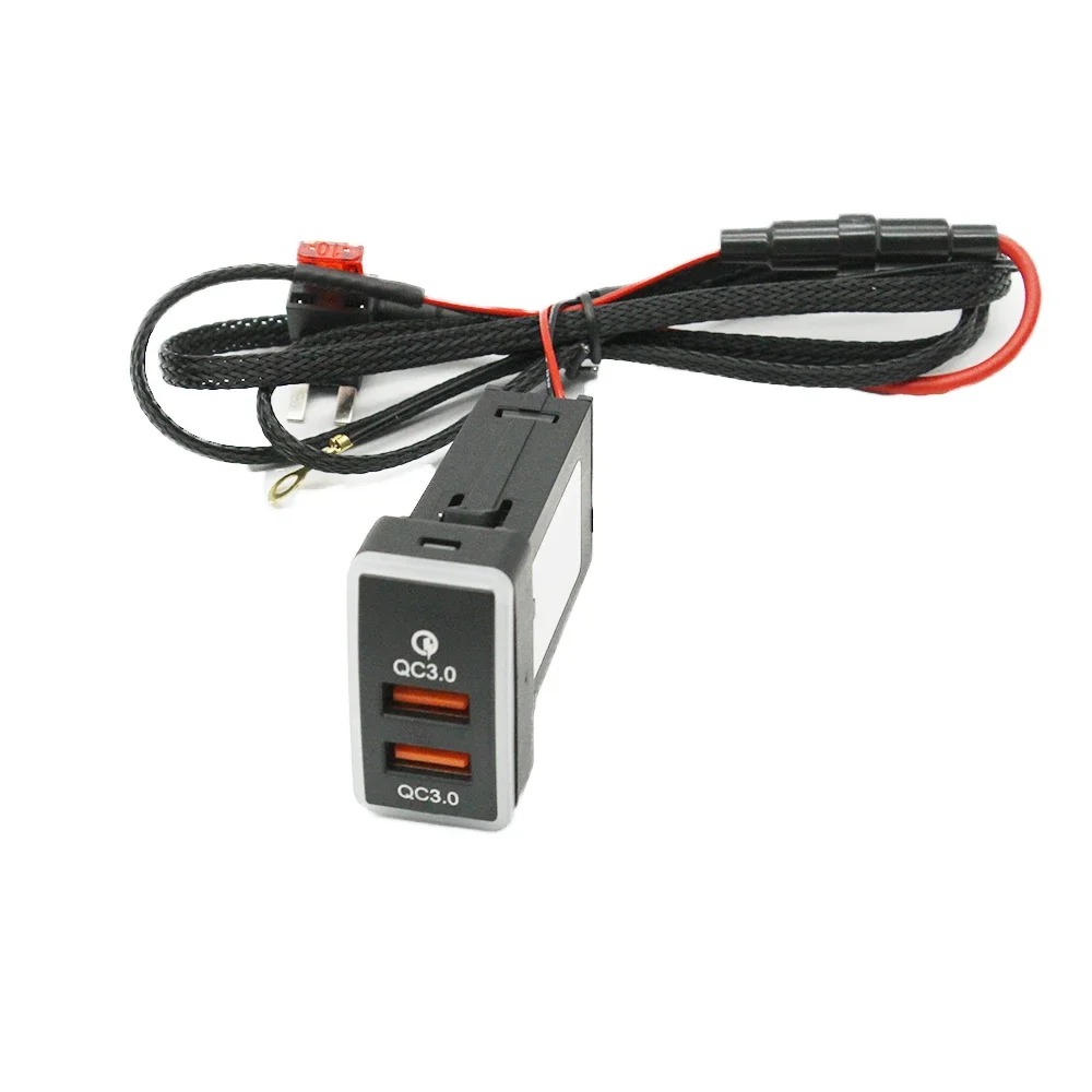 

Автомобильное зарядное устройство, двойная быстрая зарядка, USB-зарядка, адаптер питания для Honda Fit Civic Odyssey CRV 2007- 2013, аксессуары