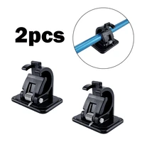 2pcskit fishing rod rack abs wall mounted pole storage clips clamps holder rack organizer for walls wooden boards ceramic tile