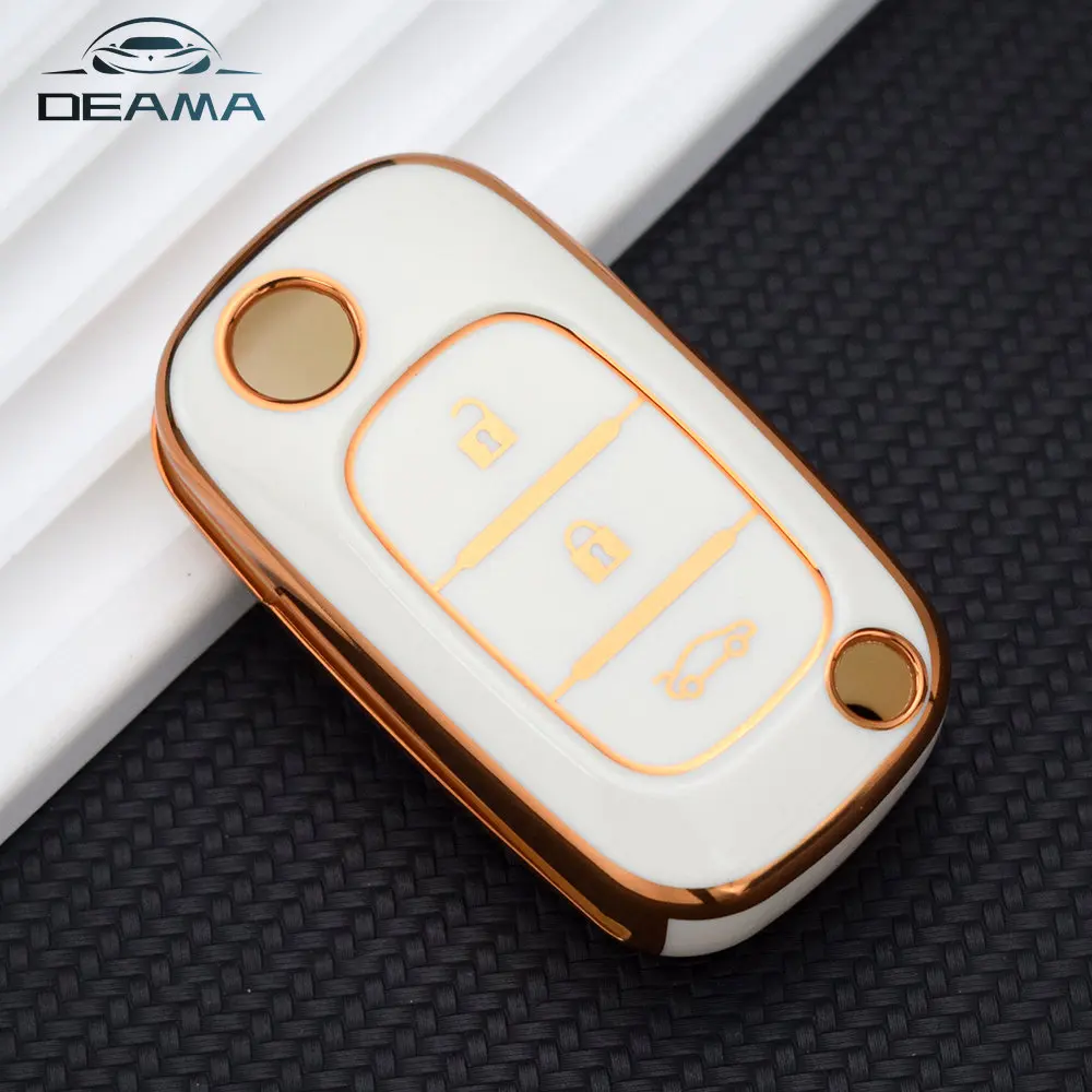 Чехол для ключа из ТПУ Mercedes Renault Fluence Clio Megane LADA Vesta Granta XRay Kalina Priora Sedan Sport Keychain
