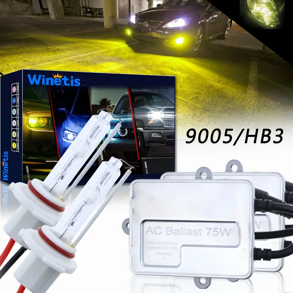 

75W Hid Fog Light Bulbs 9145 9140 H10 3000K For Ford F150 F250 F350 2004-2021