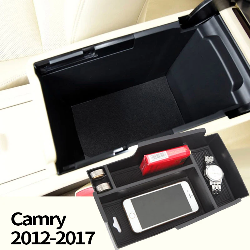 

Car Armrest Box Center Console Storage Glove Box Organizer Insert Tray For Toyota Camry 2012 To 2017 Auto Parts