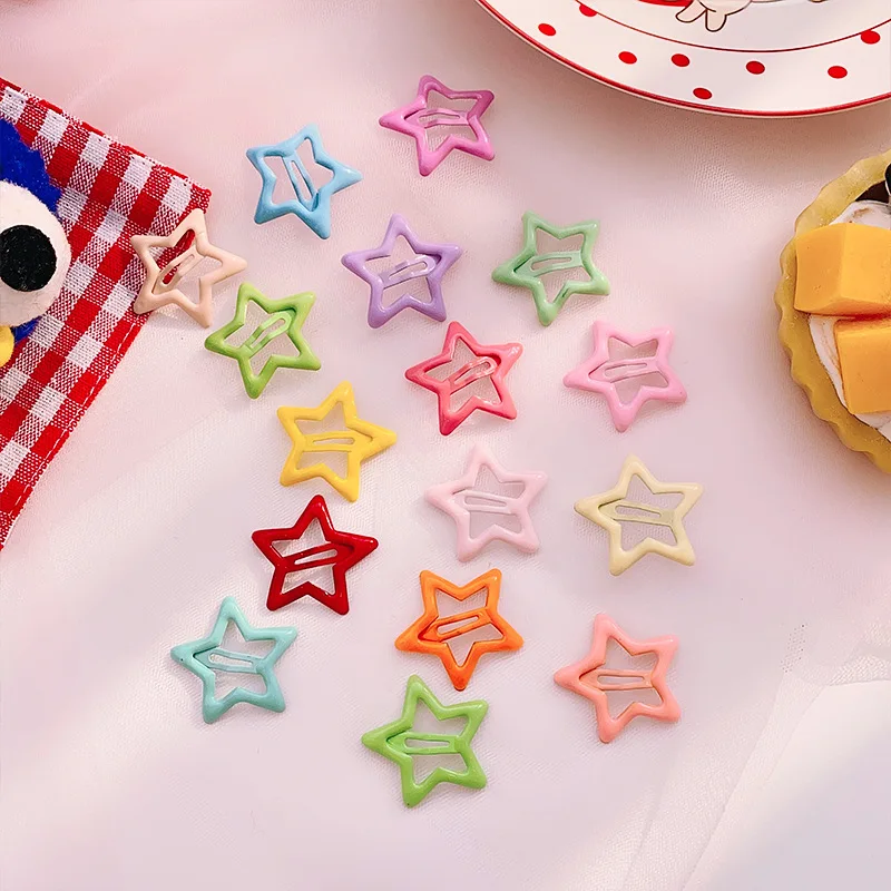 

5pcs/set Korean Candy Color Star Hair Pin Sweet Children Pentagram Hair Clips for Baby Girls Headwear Kids Hair Accessories
