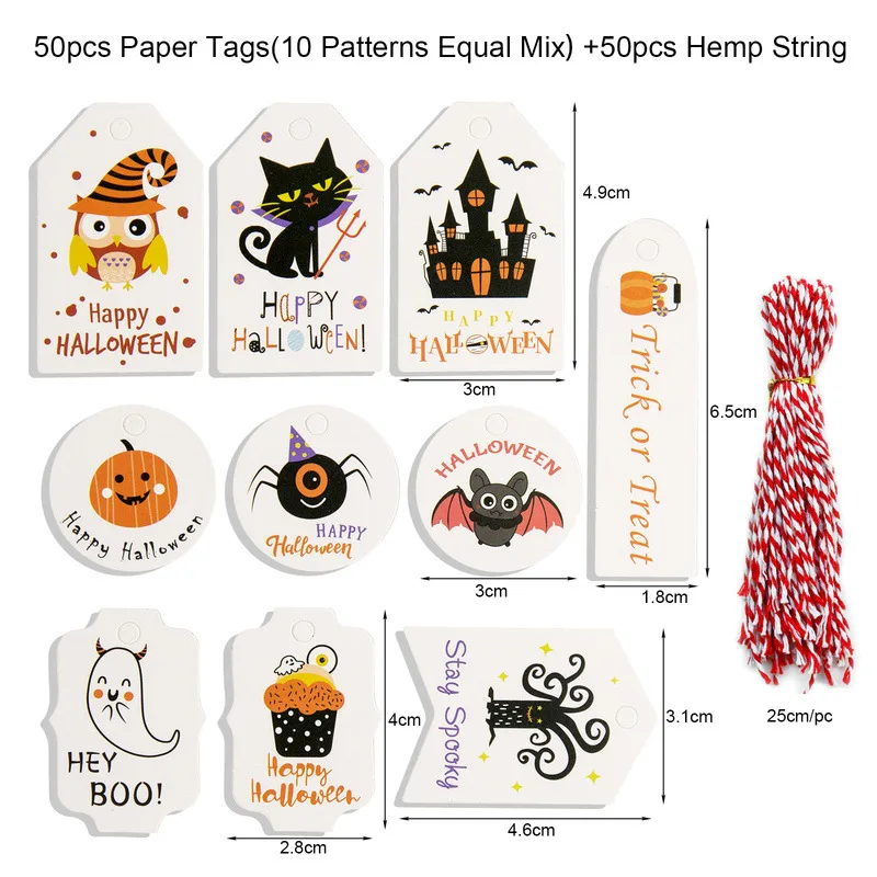 50 шт./компл. декор для Хэллоуина искусственных карт коробка хранения украшение