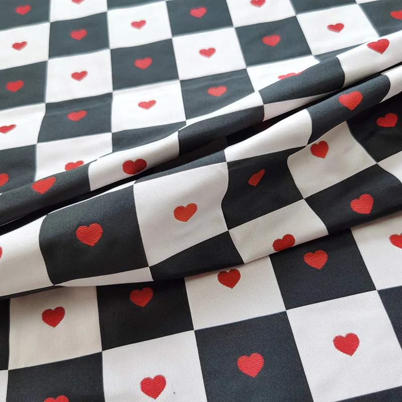 

High-definition Jacquard Brocade Polyester Fabric Black and White Plaid Dress Suit Cloth for Sew Clothing Materi by the Yard