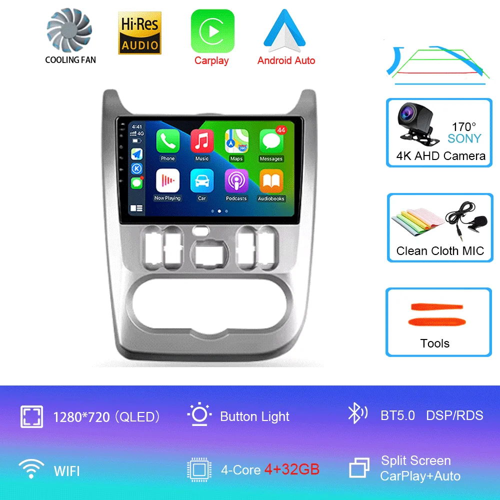 

Автомобильный радиоприемник Android 15 для Renault Logan 1 Sandero 2009-2015 для Dacia Duster 2010-2017 Мультимедийный видеоплеер Навигация s