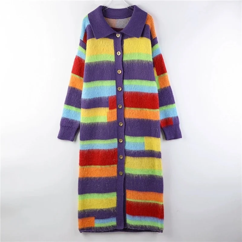 

Женский трикотажный кардиган, Повседневное трикотажное платье в Корейском стиле, модель y2k на осень и зиму, 2023