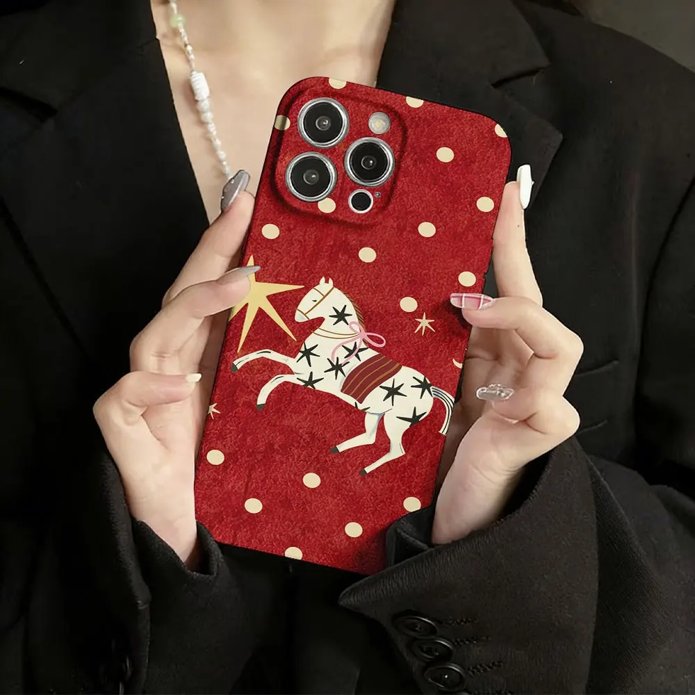 Чехол для телефона с узором «Звезда, Луна, Пони» подходит для iPhone 17 16 15 14 13 12 11 ProMaxPlus, противоударный и противоотрывный. (art.: 3920dcd35ff9a) - 3920dcd35ff9a
