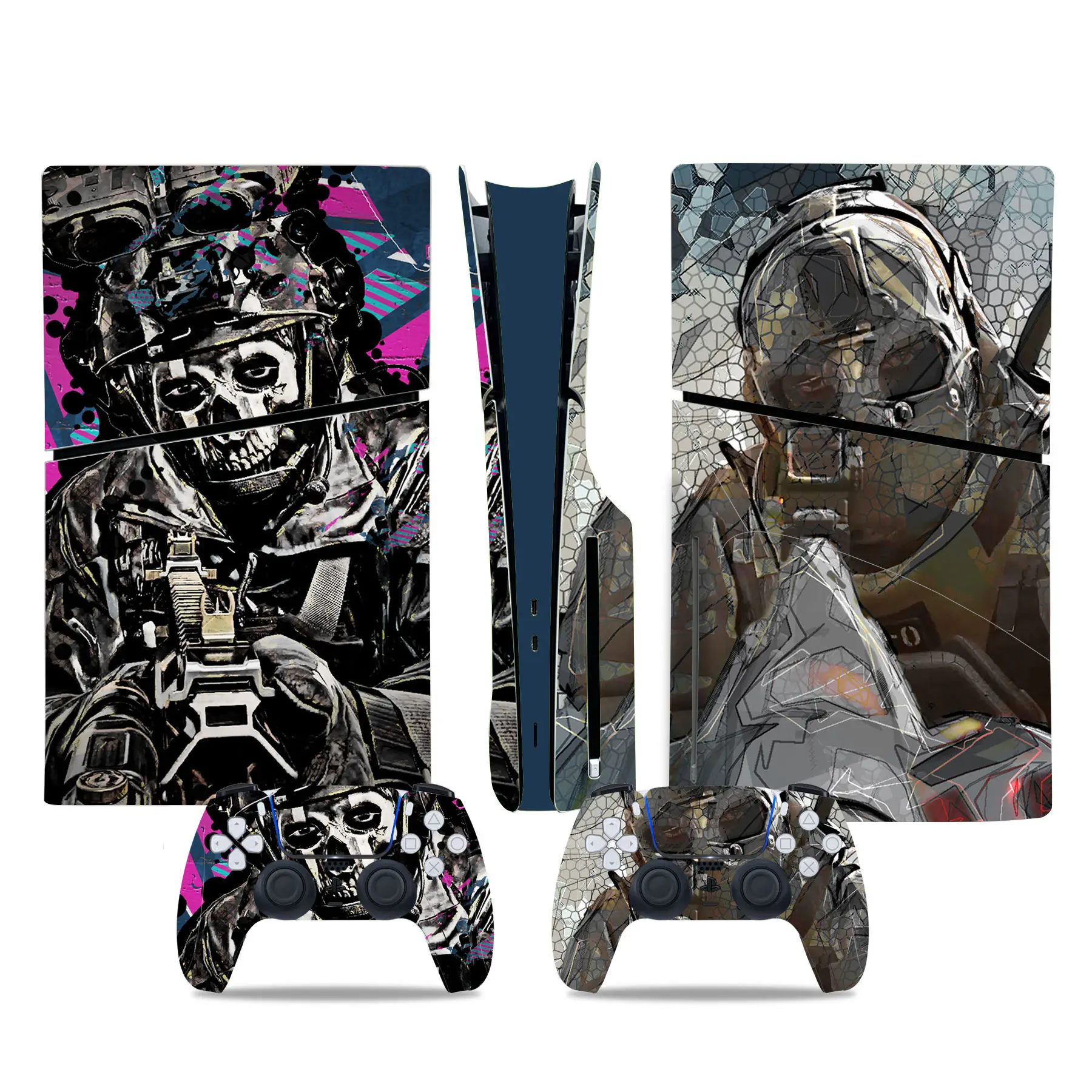Виниловая наклейка для консоли и контроллера PS5 Slim: Call of Duty Modern Warfare