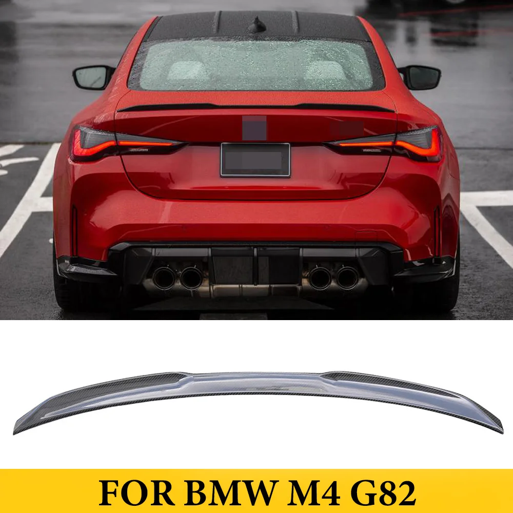 

For BMW M4 G82 Carbon Fiber Rear Spoiler Trunk Tail Wing Auto Tuning
