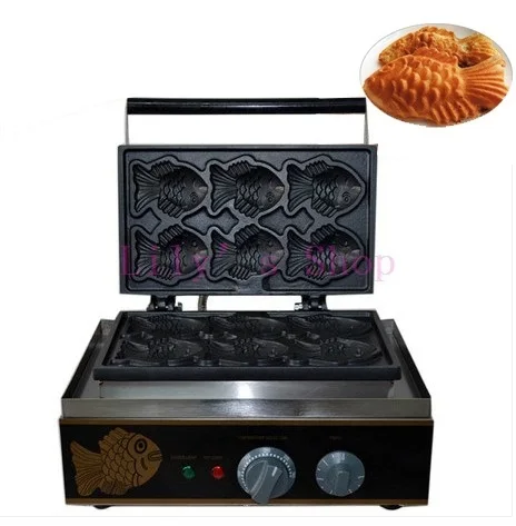 

Open Mouth ice cream taiyaki machine big fish cone maker grain commercial Waffle fish cake snacks device 110V 220V EU US