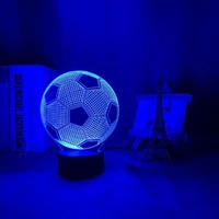 soccer ball 3d night lights 7 colors usb changing led touch table lamp football sport fans bar christmas decorative kids gift