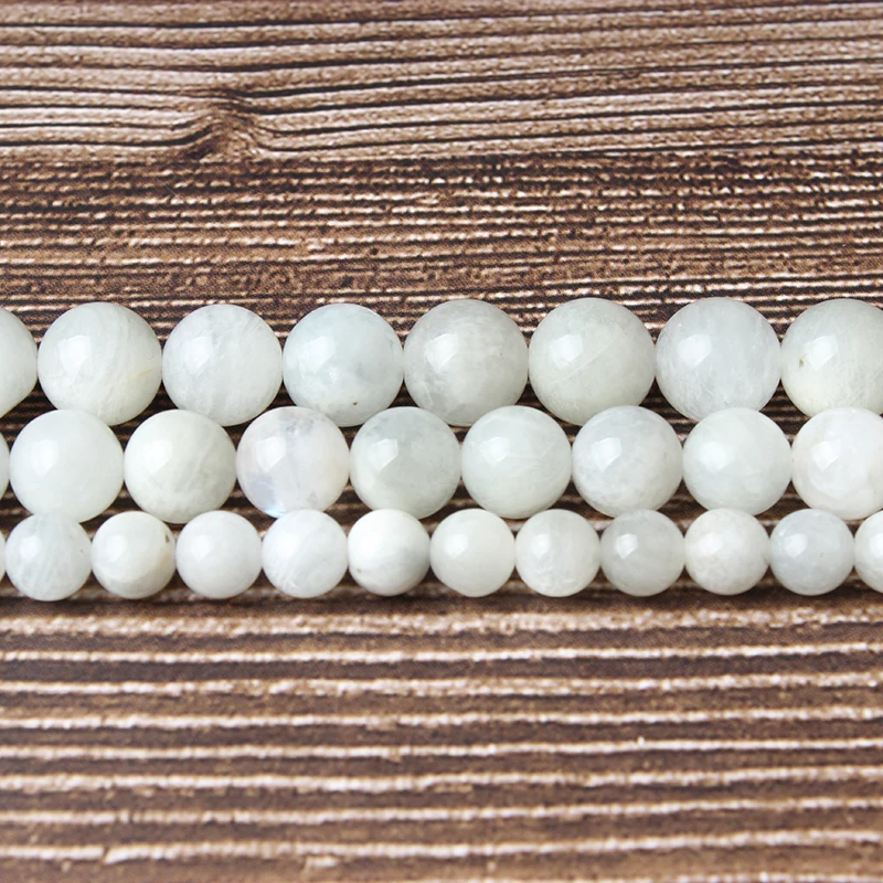 

6 8 10mm Natural Moonstone Stone Loose Beads Suitable For DIY Jewelry Accessories Bracelet Necklace Earrings Amulet