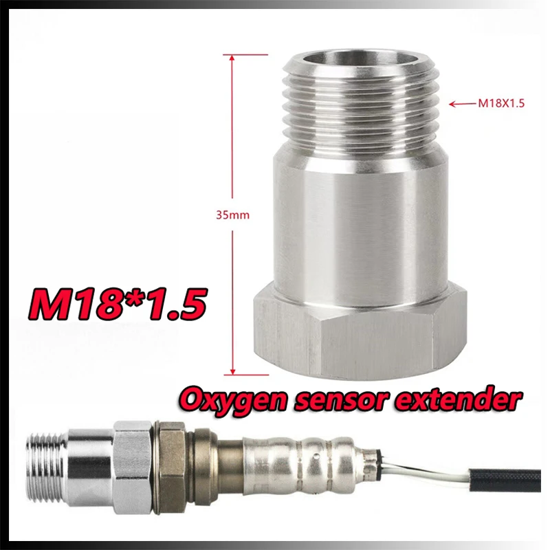

Car O2 Oxygen Sensor M18x1.5 Test Pipe Extender Spacer Adapter Steel and Chromed Fix Check Engine Light For Car Part