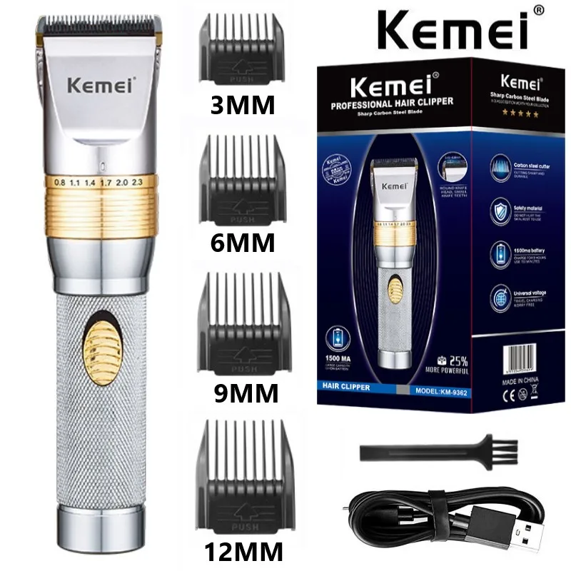

Ультра-тихие Детские машинки для стрижки волос от Kemei, электрический беспроводной триммер для волос для детей, машинка для стрижки волос с низким уровнем шума, Регулируемое лезвие