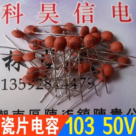 

Free shipping 103 50V 0.01UF 103PF 100/1.5 10pcs