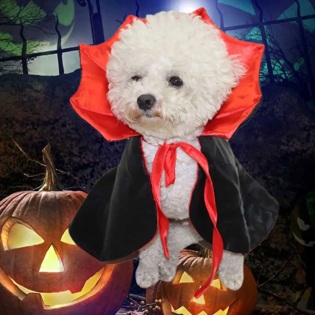 

Halloween Polyester Adjustable Pet Cape Small Medium Animal Cloak Breathable Adorable Cosplay Party Banquet Costume