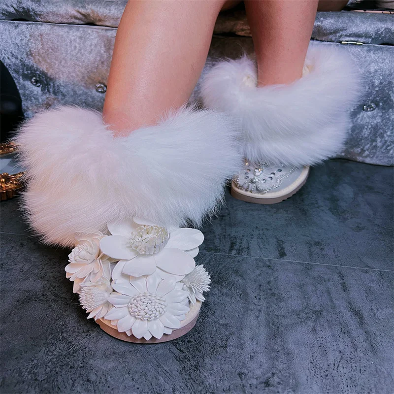 

Женские флисовые ботинки на одно тело, большие размеры 35-44