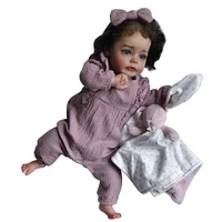 4inch Baby Doll with Cotton Body Already Painted Finished Doll In Boy Rooted Hair Cuddly Soft Body Doll with Brown Eye