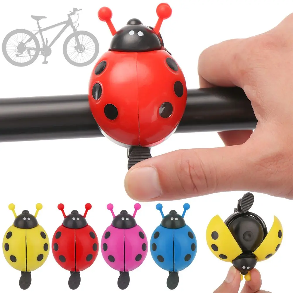 

1Pc Cute Ladybird Bike Ride Bell Ring Kid Beetle Plastic Bike Alarm Ring Handlebar Bicycle Horn Safety Warning Cycling Accessory