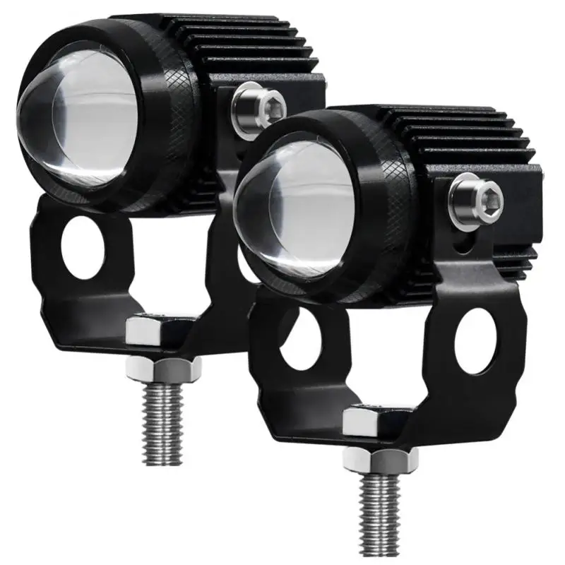 

For Cars LED Waterproof Spotlights Lens Dual Color Spot Fog Light Auxiliary Lamp Motorbike And Boats LED Motorcycle Headlamp