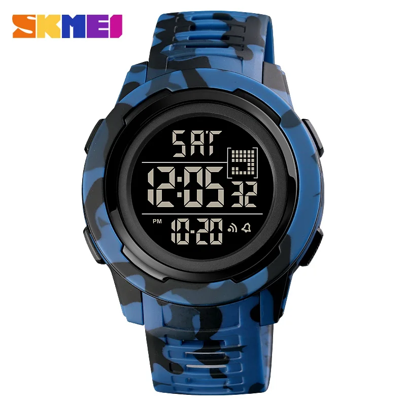 

SKMEI Sport Watch Men Watch Design Waterproof Digital Mens Wristwatches 2 Time LED Count Down Watches For Mens relogio masculino