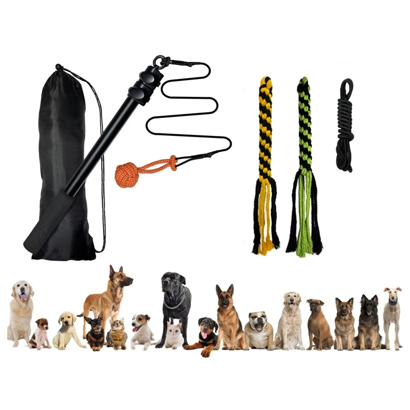 

Dog Telescopic for Puppy Interactive Chase Toys for Dogs Aggressive Chewers Nylon Rope for Pet Increases IQ Chew Tug Toy