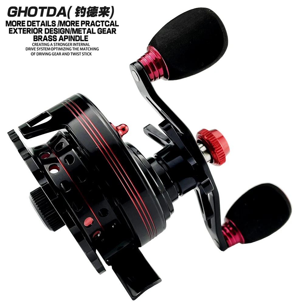 

Катушка для рыбалки GHOTDA 2000 Searies, катушка для подледной рыбалки, ультра-яркая катушка для зимней рыбалки, алюминиевая катушка для подледной рыбалки
