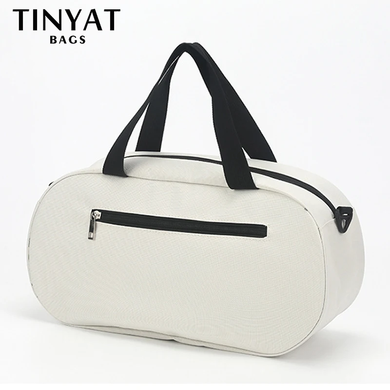 TINYAT Men's Travel Bags Pouch Large Capacity Sports Gym Weekender Bag Fashion Zipper Women Luggage Handbags New Crossbody Bag