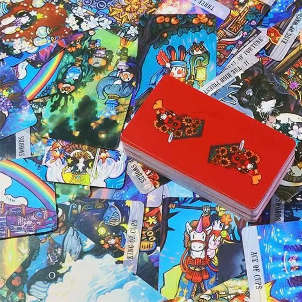 Карты Таро Любовь и мужество 78 шт. карты мини-размера 4 4*8 см водонепроницаемые ПВХ