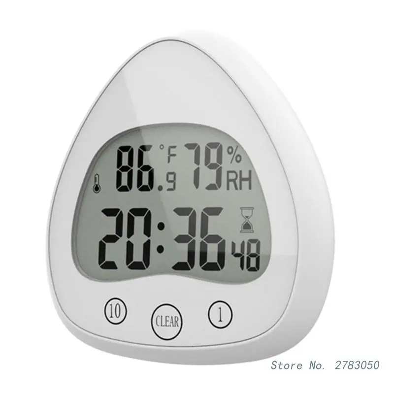 

Waterproof Bathroom Clock and Timer for Shower Digital Water Resistant Shower Alarm Clocks with Suction Cup for Bathroom