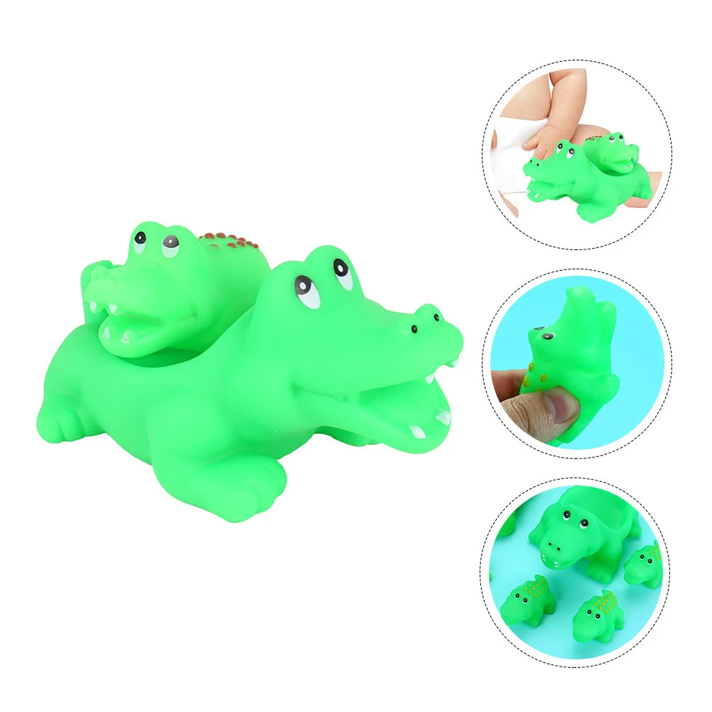 

2pcs Kids Bathtub Toys Cartoon Crocodile Shape Infant Water Play Baby Plaything