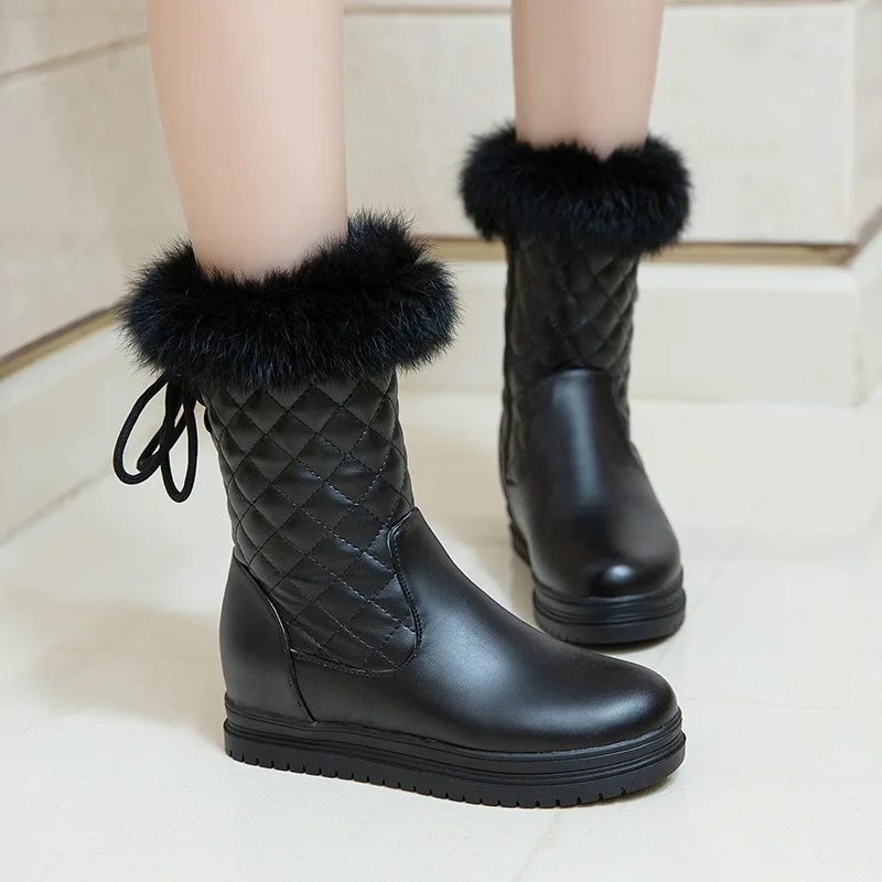 

Big Size 34-43 Fashion Women Snow Boots Ladies Height Increasing Shoes Woman Leisure Party Winter Warm Fur Boots botas femininas
