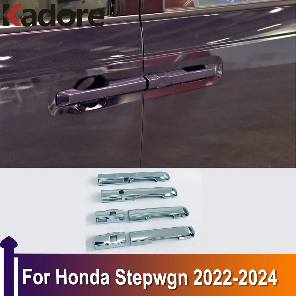 

Хромированная крышка дверной ручки для Honda Stepwgn 2022 2023 2024 ABS, отделка, украшение, внешние аксессуары, Стайлинг автомобиля