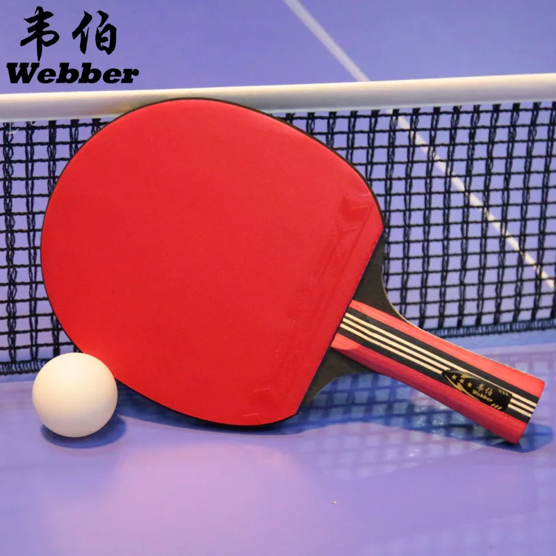 

Ракетки для настольного тенниса Weber 3-Star, комплект из 2 предметов, тренировочная двойная ракетка для начинающих, 3 звезды