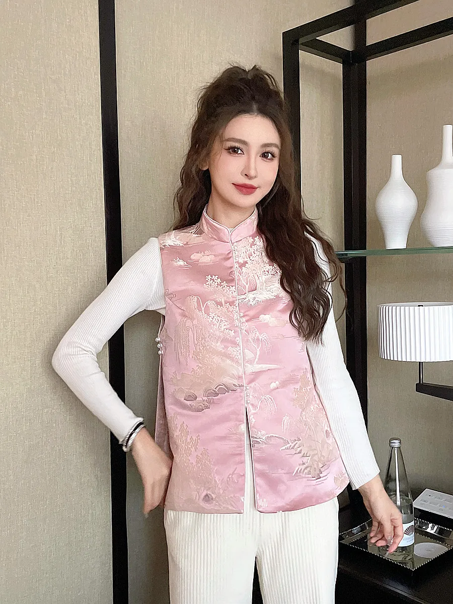 Весенний праздник новый год китайская одежда жилет