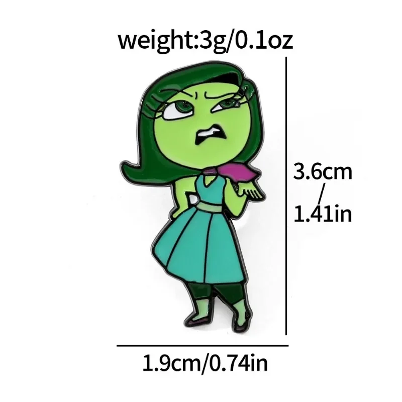 Металлическая брошь Inside Out Envy Anxiety Joy аниме мультяшные эмалированные булавки