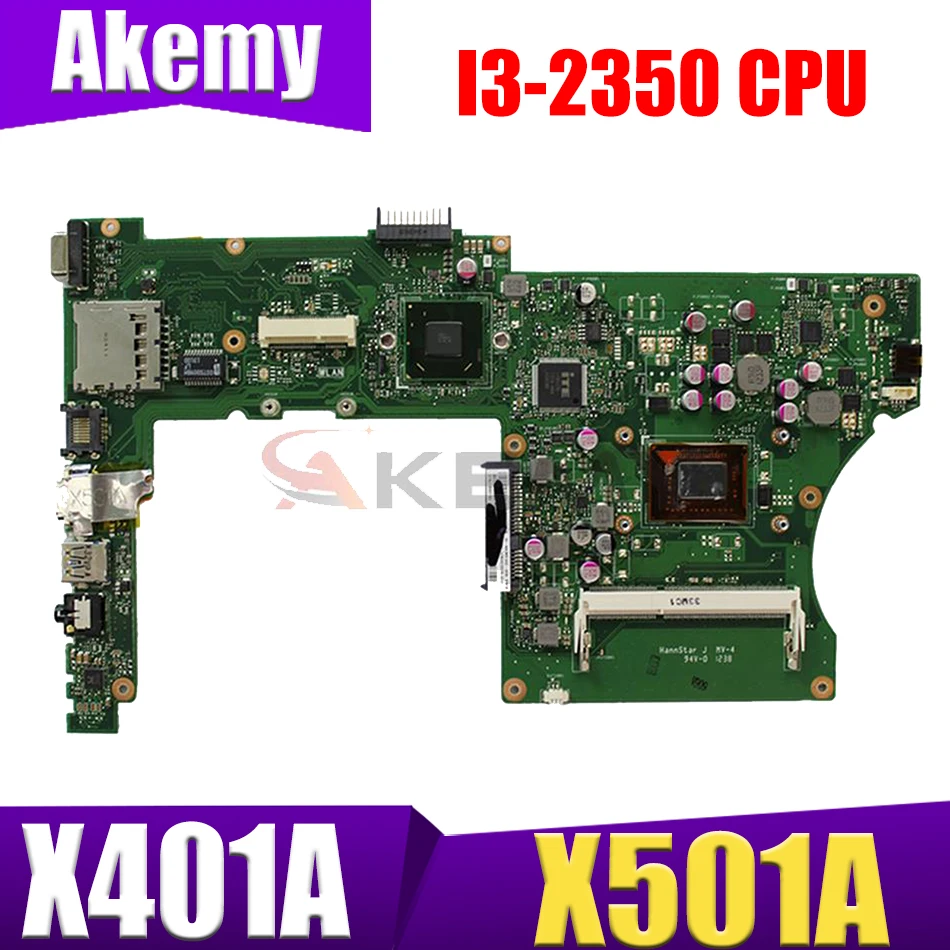

X501A HM76 Motherboard for ASUS X301A X401A X501A F401A F301A F501A with I3-2350 CPU SLJ8E HM76 DDR3