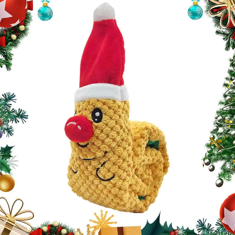 

Dog Easter Toys Puppy Chew Toys For Boredom Dog Squeaky Foraging Instinct Training Snuffle Toys Christmas Elk Stuffed Treat