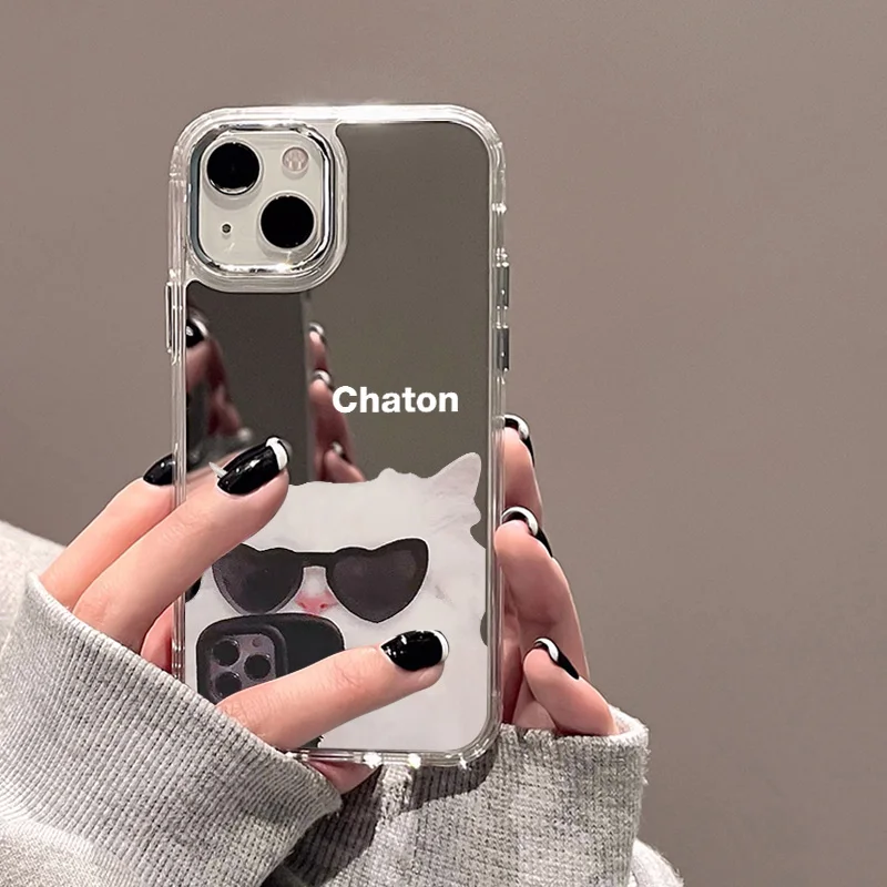 Корейский зеркальный чехол для iPhone 14 Pro 11 12 15 13 Max X XR XS