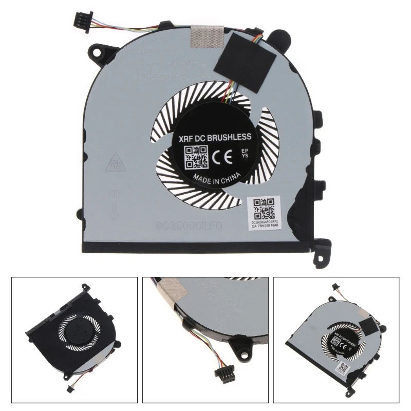 

New CPU GPU Fan Laptop Cooling Fan 5V 0.5A 4Pin Radiator for Dell 15 9560
