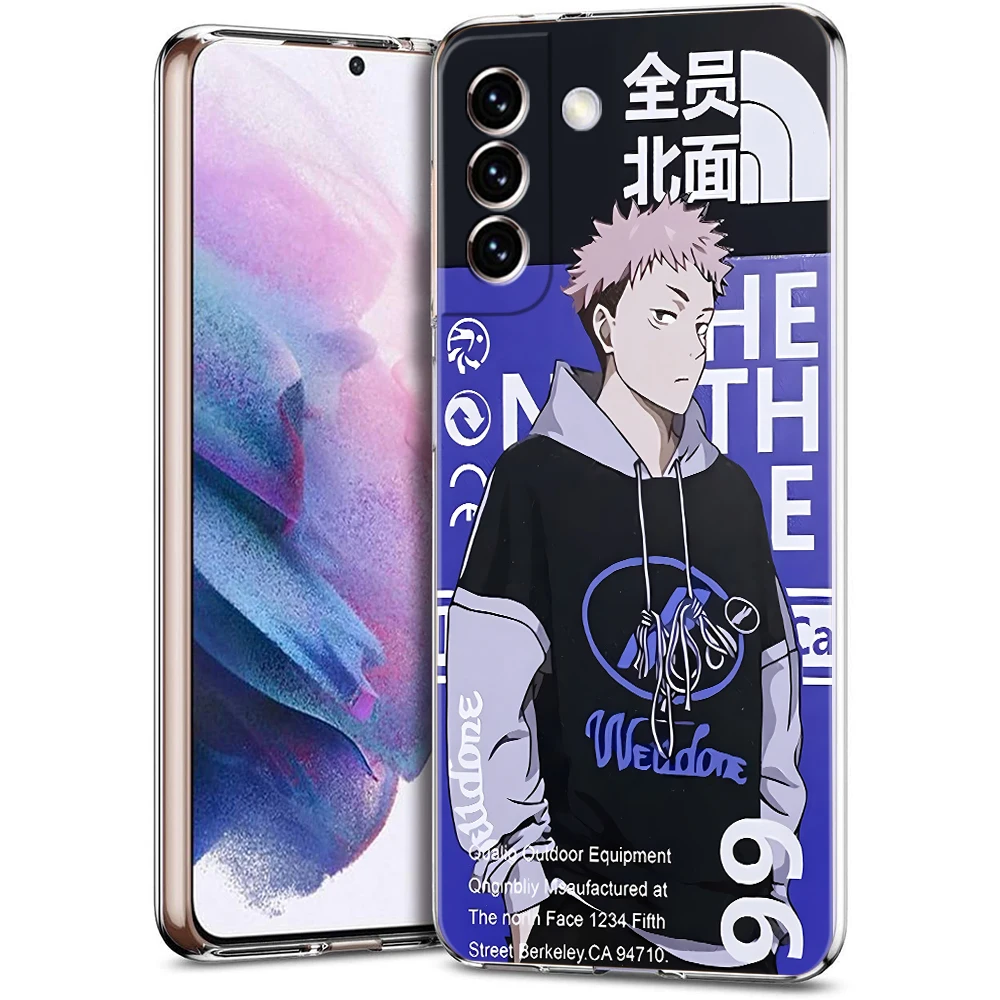 

Jujutsu Kaisen Phone Case for Samsung S23 S22 S21 S20 Ultra S20 FE S9 S8 M22 M32 M31 S10 S10E Note 20 Plus 5G Transparent Shell